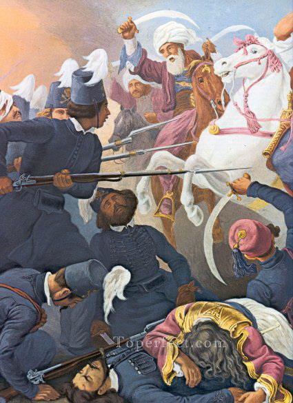 聖なる楽団ピーター・フォン・ヘスの歴史的な戦争油絵